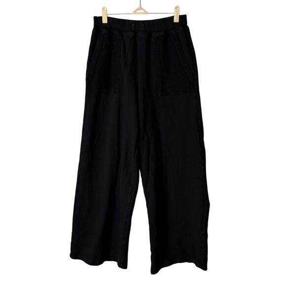 PerfectWhiteTee cotton black wide leg sweats size small - Picture 1 of 7